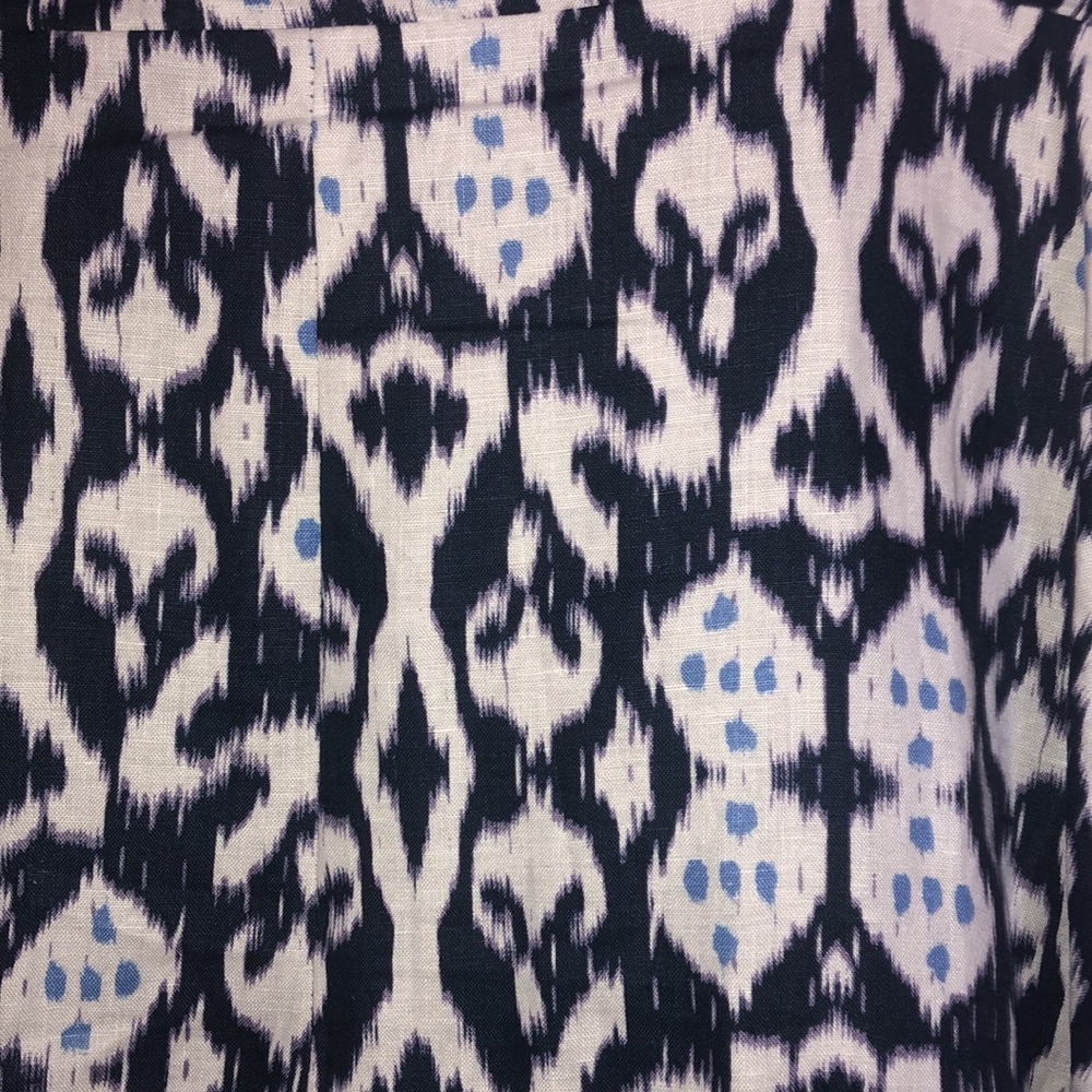 Patterned Navy Dress - Picture 2 of 3